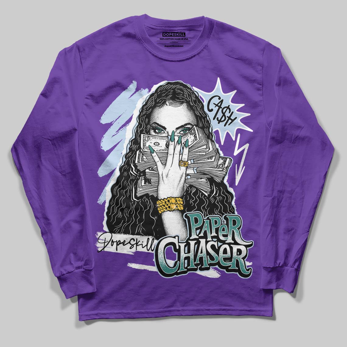 Grape 5s DopeSkill Long Sleeve T-Shirt NPC Graphic
