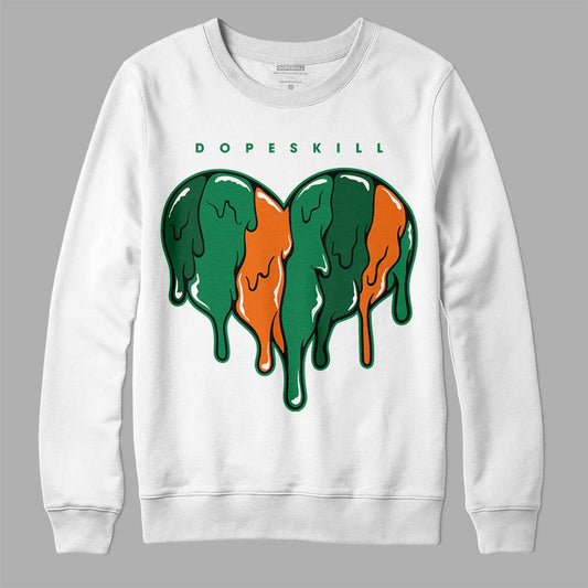 Green Collection DopeSkill Sweatshirt Slime Drip Heart Graphic