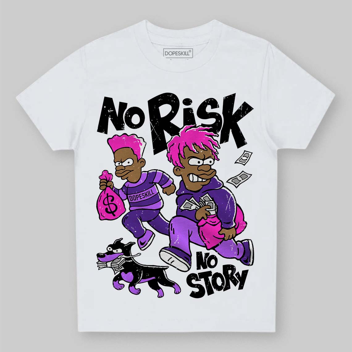 PURPLE Collection DopeSkill Toddler Kids T-shirt No Risk No Story Graphic