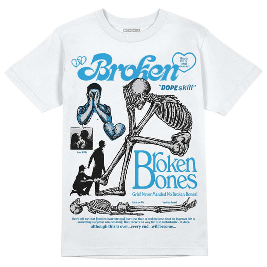 Military Blue 4s DopeSkill T-Shirt Broken Bones Graphic
