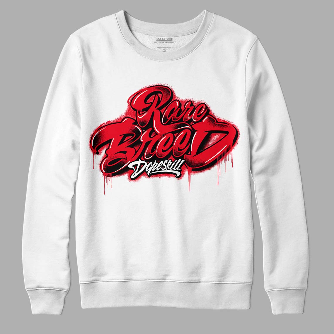 Red Thunder 4s DopeSkill Sweatshirt Rare Breed Type Graphic