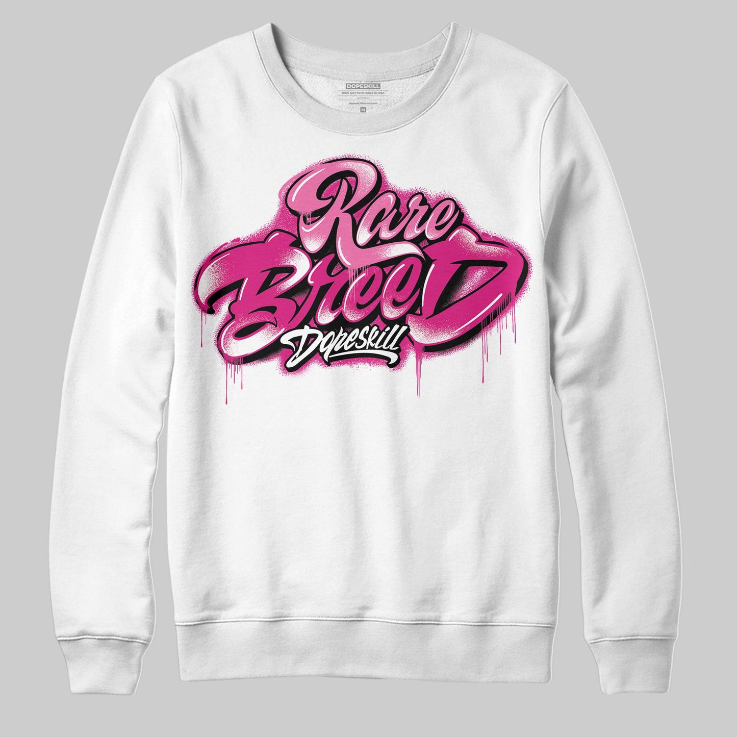 Rick RO Pink Leather Sneakers DopeSkill Sweatshirt Rare Breed Type Graphic