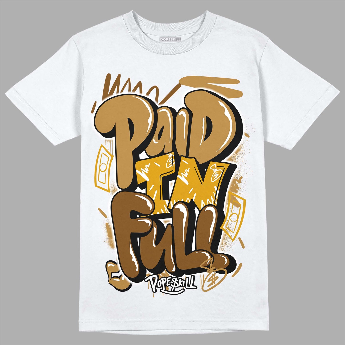 Wheat 13s DopeSkill T-Shirt New Paid In Full Graphic