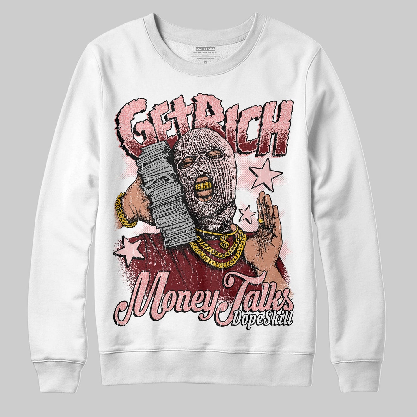VALENTINE'S Day 3s DopeSkill Sweatshirt Get Rich Graphic