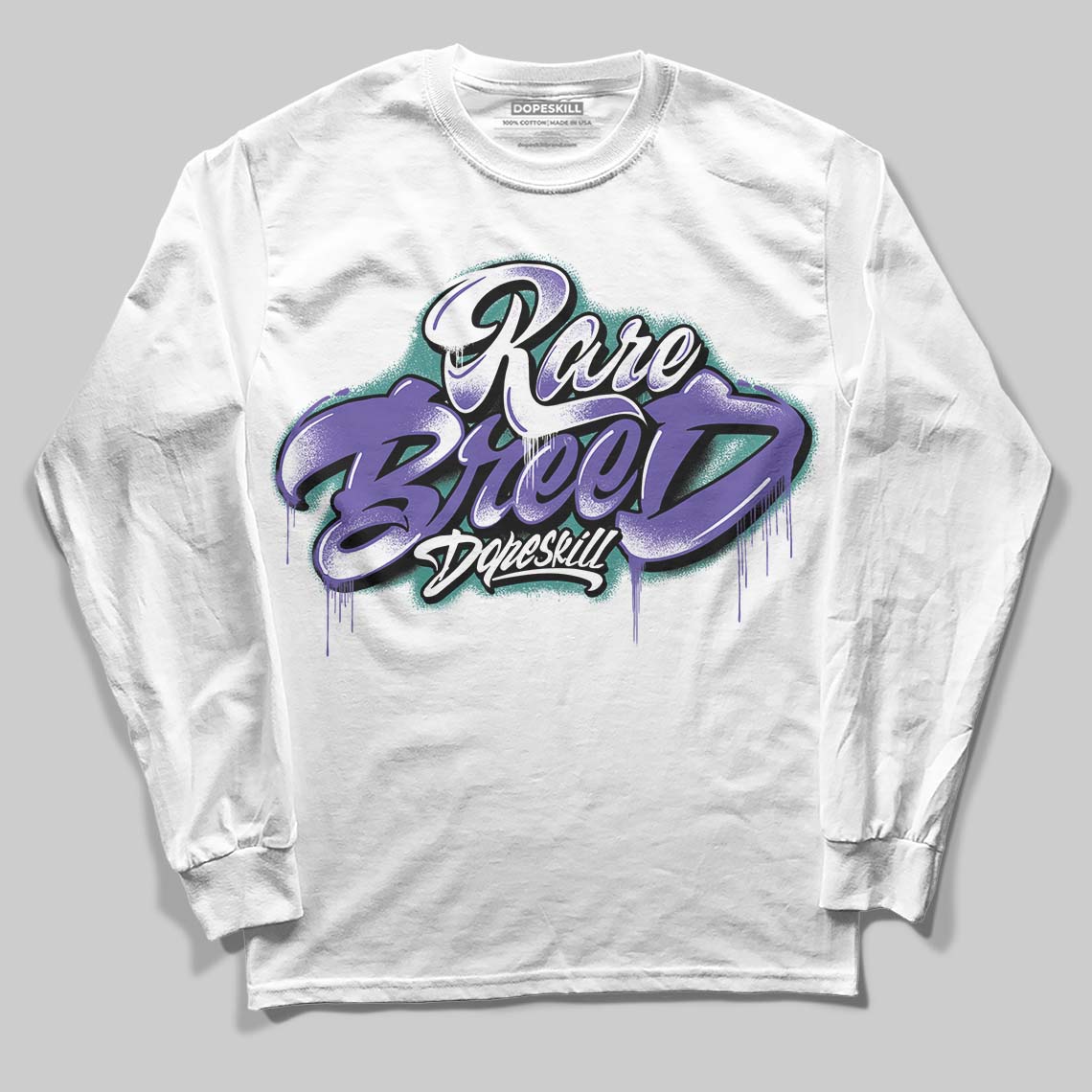 Grape 5s DopeSkill Long Sleeve T-Shirt Rare Breed Type Graphic