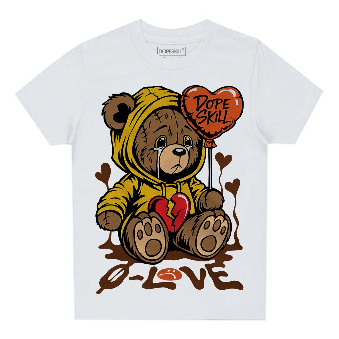 Yellow Collection DopeSkill Toddler Kids T-shirt Broken Bear Graphic