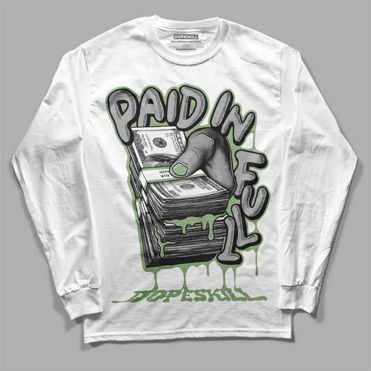 Seafoam 4s DopeSkill Long Sleeve T-Shirt Paid In Full Graphic