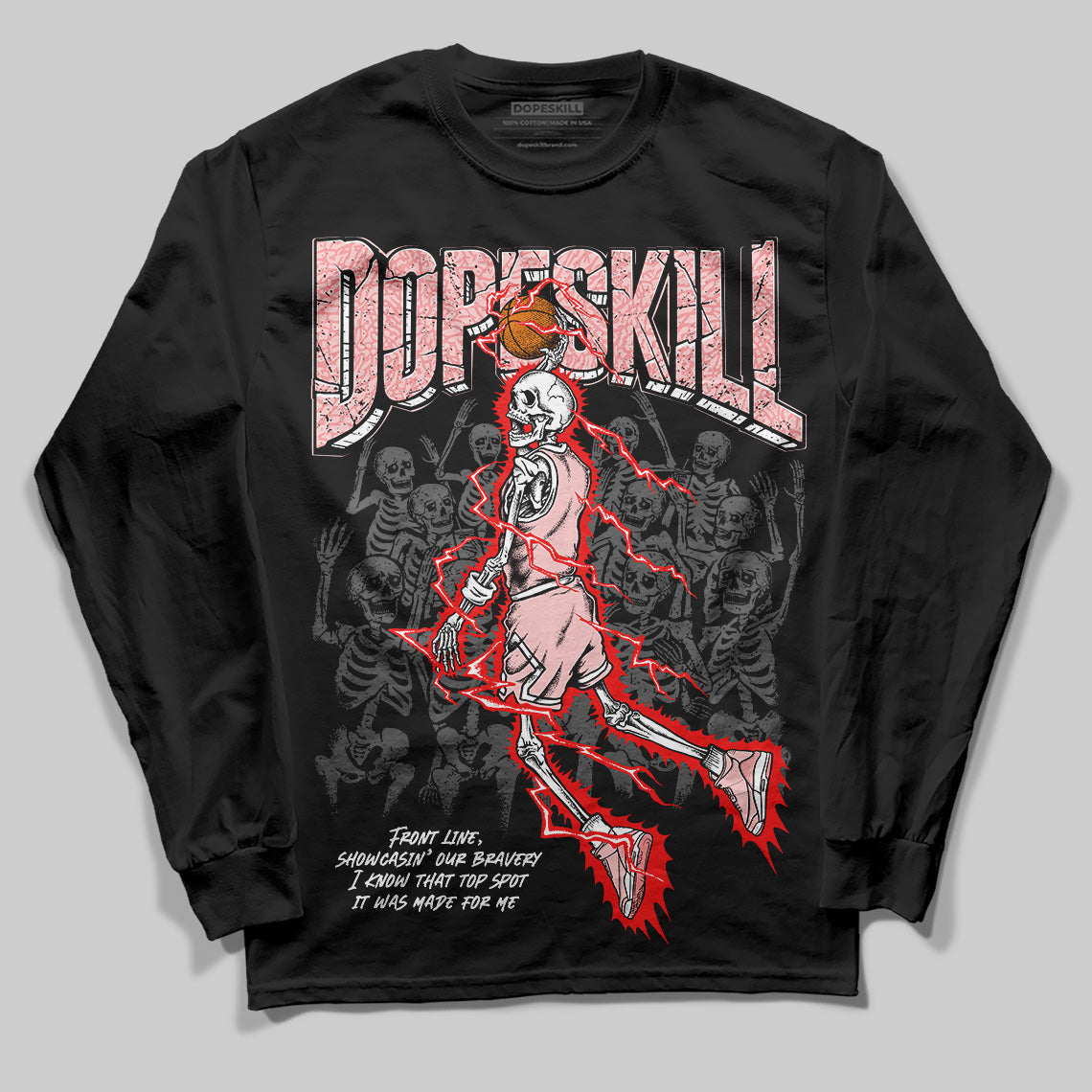 VALENTINE'S Day 3s DopeSkill Long Sleeve T-Shirt Thunder Dunk Graphic