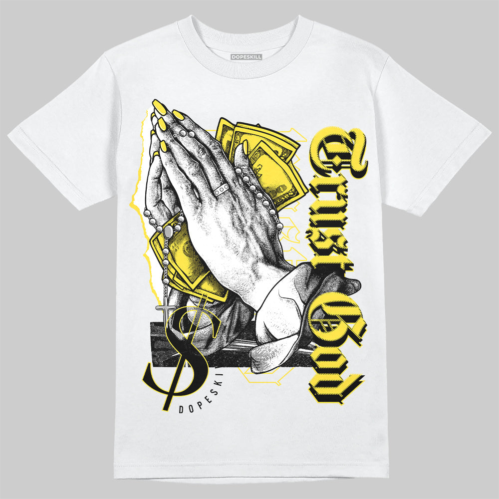 Yellow Snakeskin 11s DopeSkill T-Shirt Trust God Graphic