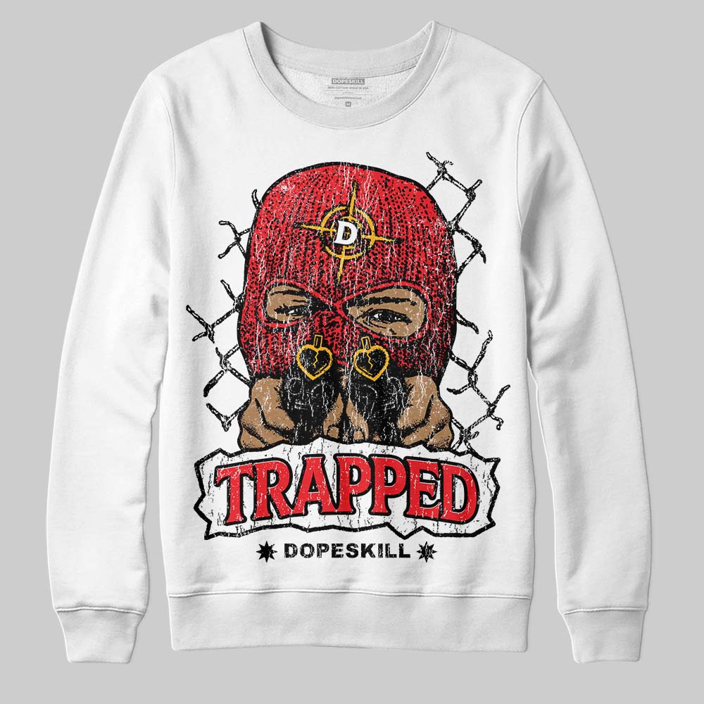 Red Collection DopeSkill Sweatshirt New Trapped Graphic