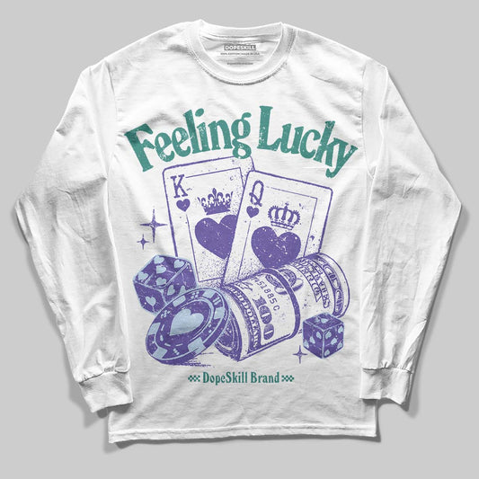 Grape 5s DopeSkill Long Sleeve T-Shirt Feeling Lucky Graphic