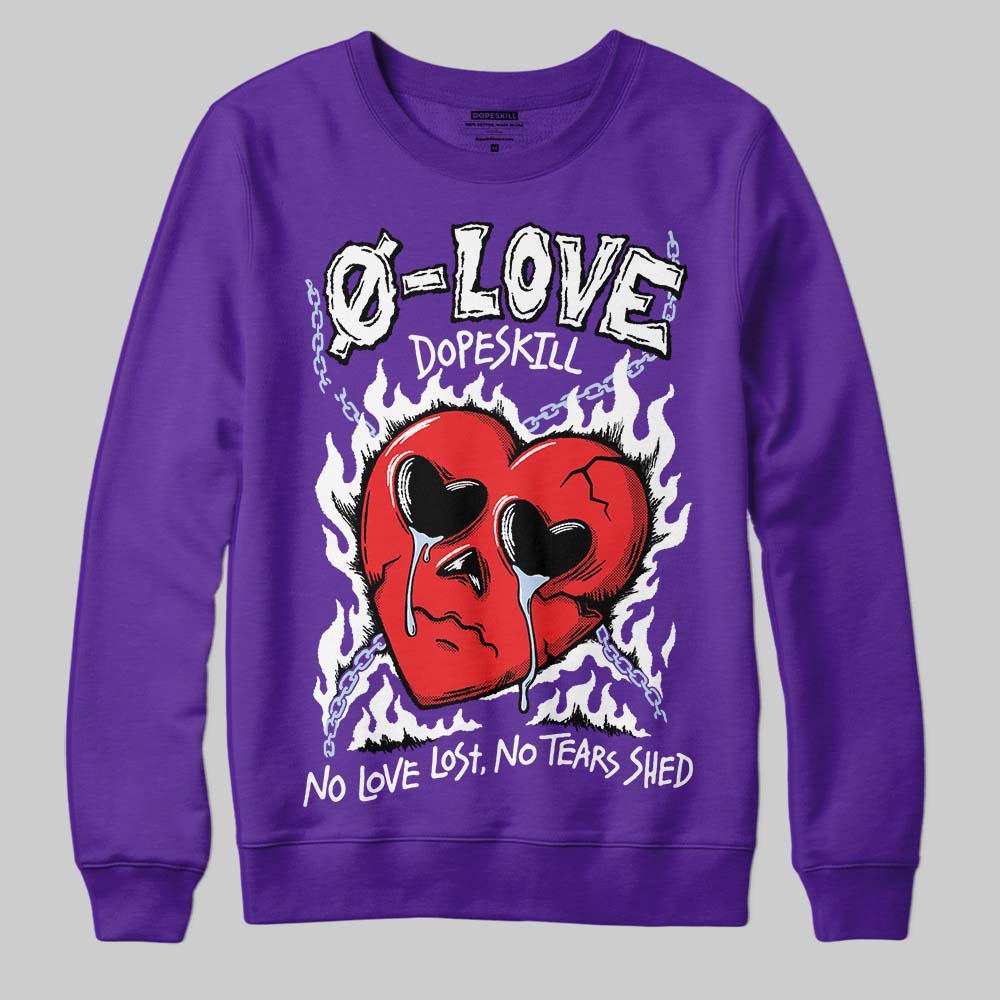 Grape 5s DopeSkill Sweatshirt Crying Heart Graphic