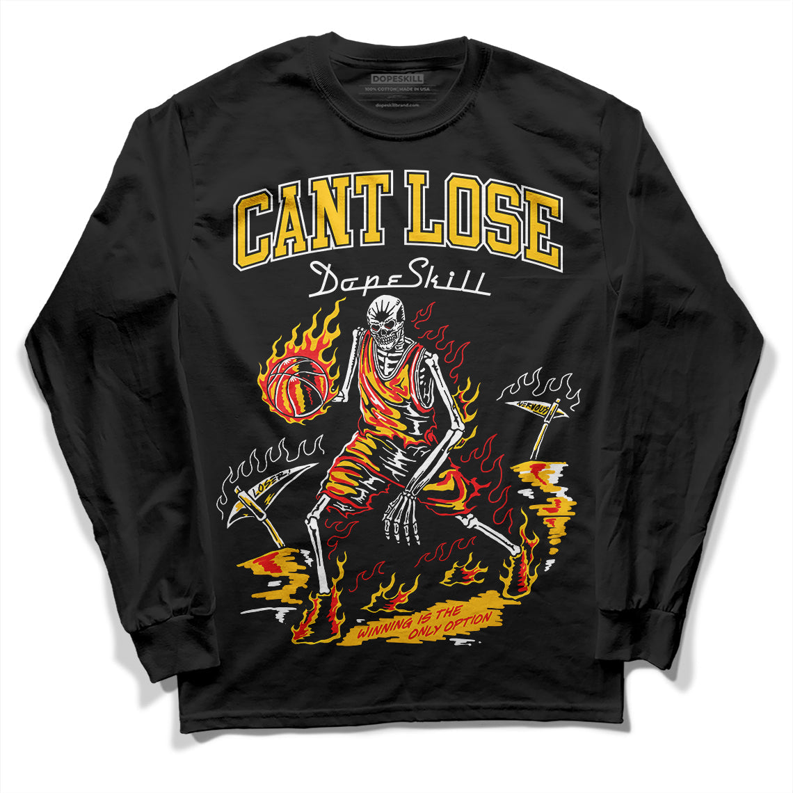 Yellow Collection DopeSkill Long Sleeve T-Shirt Cant Lose Graphic