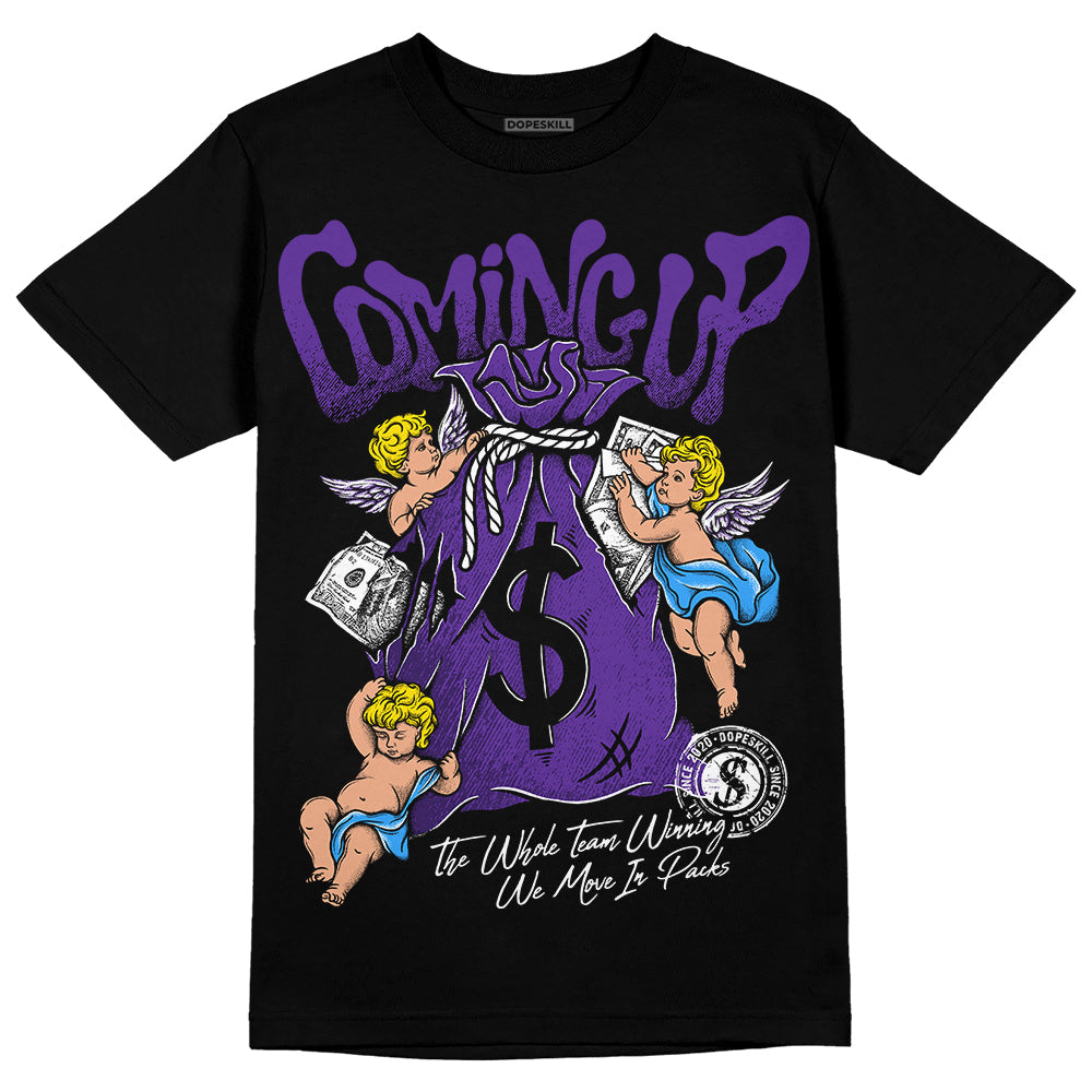 PURPLE Collection DopeSkill T-Shirt Money Bag Coming Up Graphic