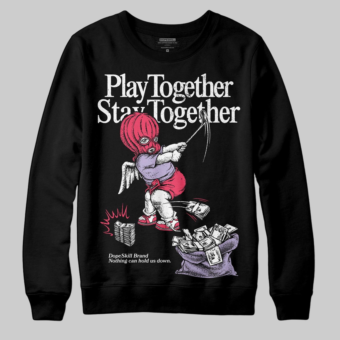 Peanut Butter Jelly 5s DopeSkill Sweatshirt Play together, Stay together Graphic