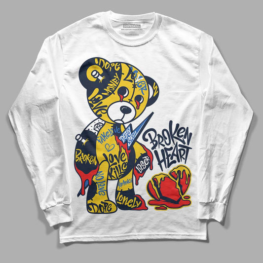 Michigan Dunks DopeSkill Long Sleeve T-Shirt Broken Heart Graphic
