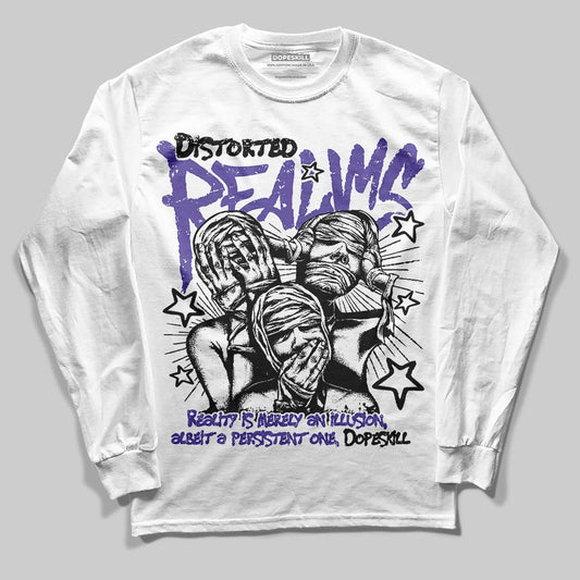 Grape 5s DopeSkill Long Sleeve T-Shirt Distorted Realms Graphic