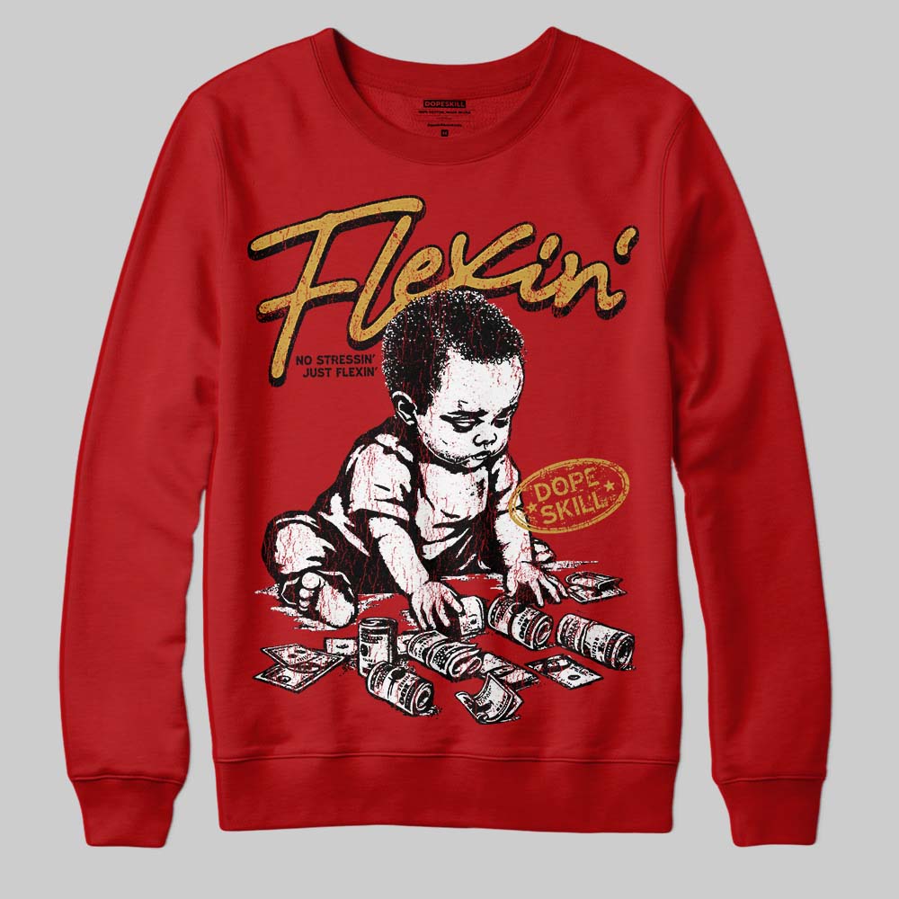Red Collection DopeSkill Sweatshirt Flexin' Graphic