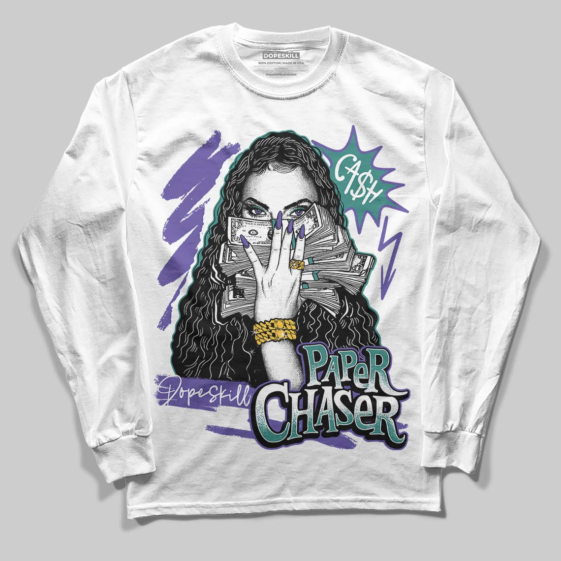 Grape 5s DopeSkill Long Sleeve T-Shirt NPC Graphic