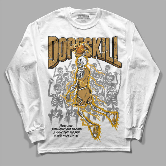 Wheat 13s DopeSkill Long Sleeve T-Shirt Thunder Dunk Graphic