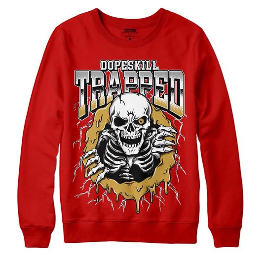 Red Collection DopeSkill Red Sweatshirt Trapped Halloween Graphic