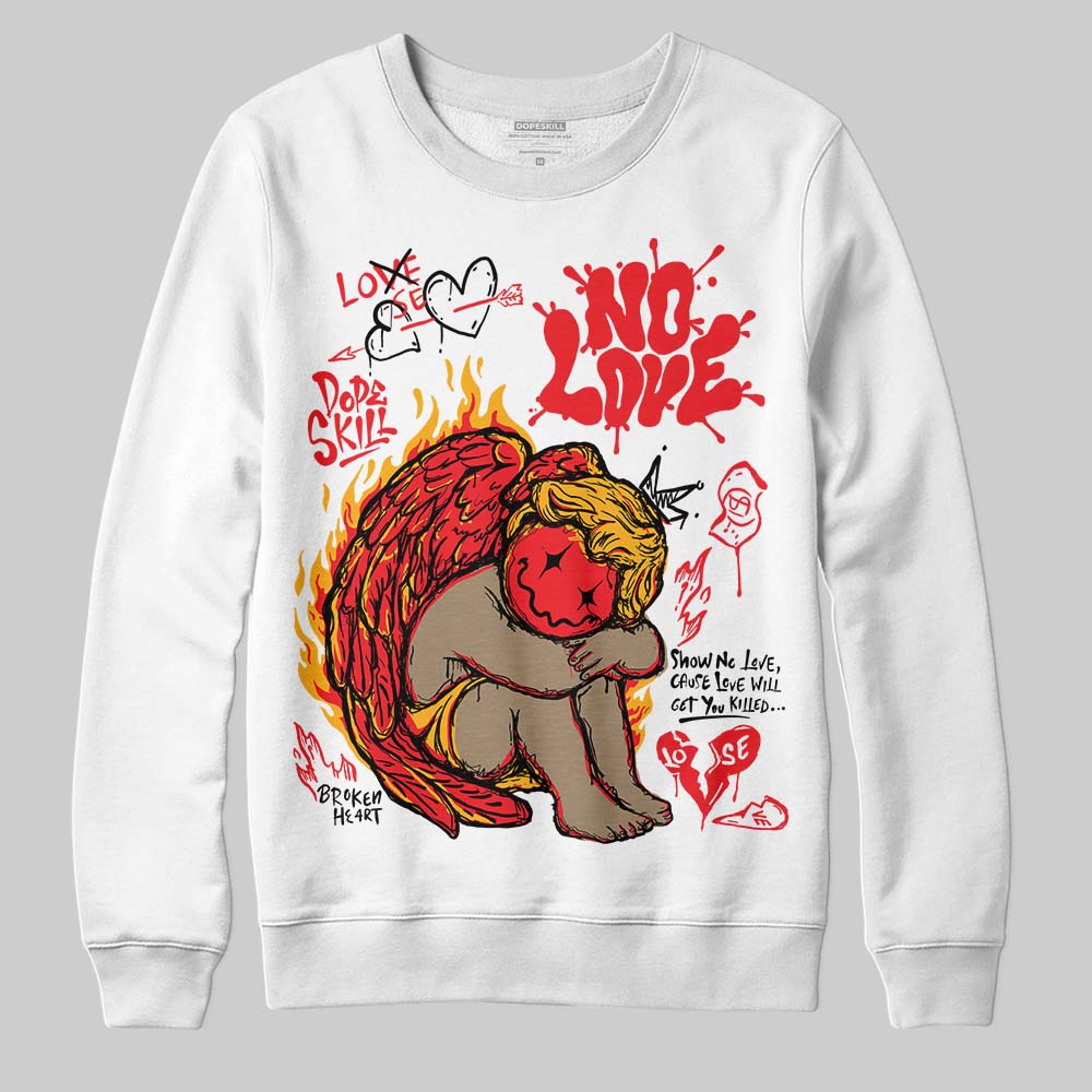Red Collection DopeSkill Sweatshirt No Love Graphic