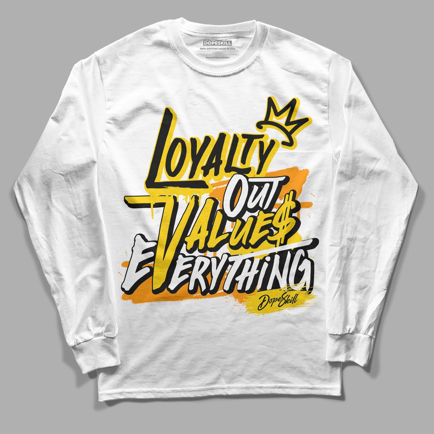 Yellow Ochre 6s DopeSkill Long Sleeve T-Shirt LOVE Graphic