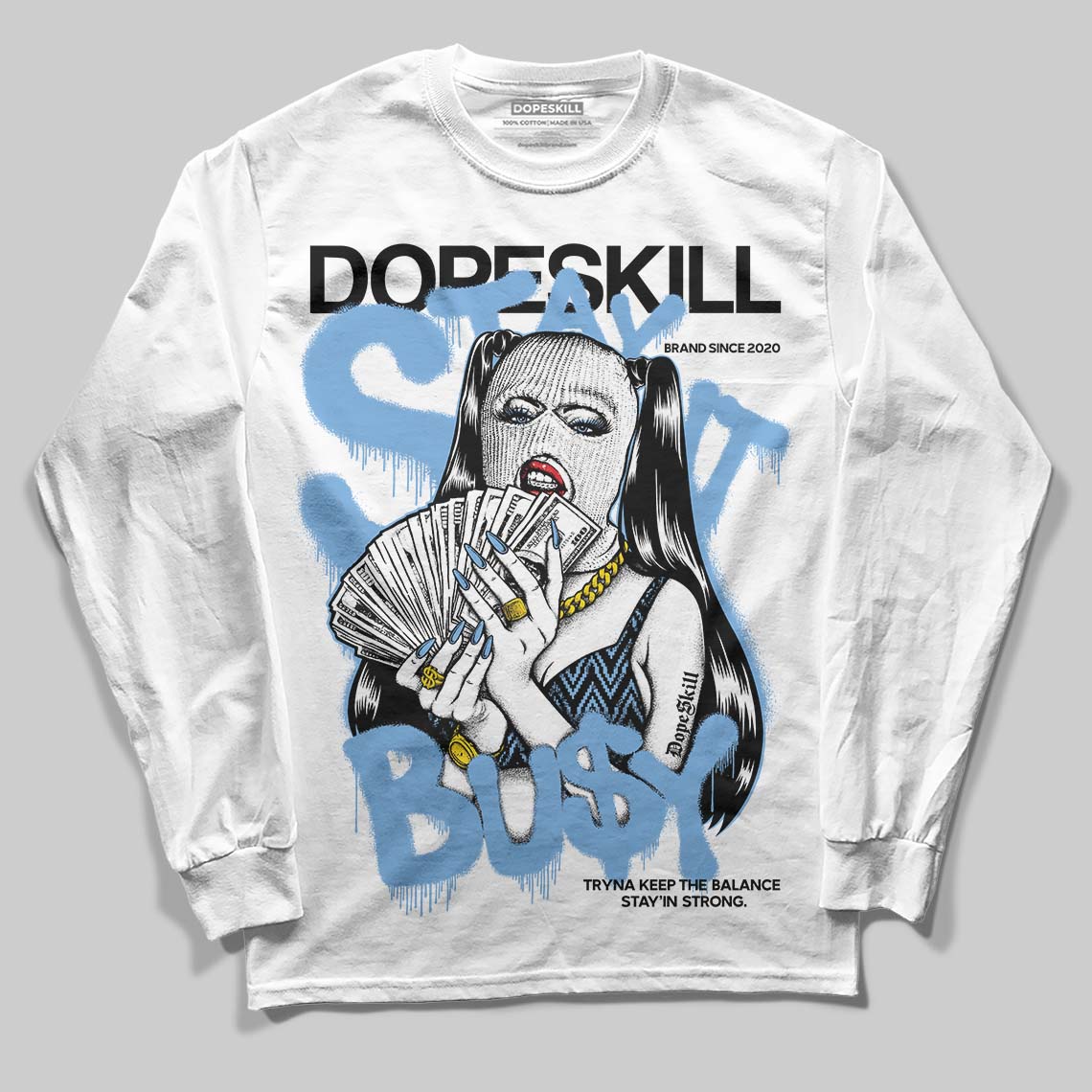 Melo 12s DopeSkill Long Sleeve T-Shirt Stay It Busy Graphic
