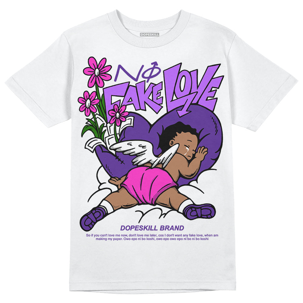 PURPLE Collection DopeSkill T-Shirt No Fake Love Graphic
