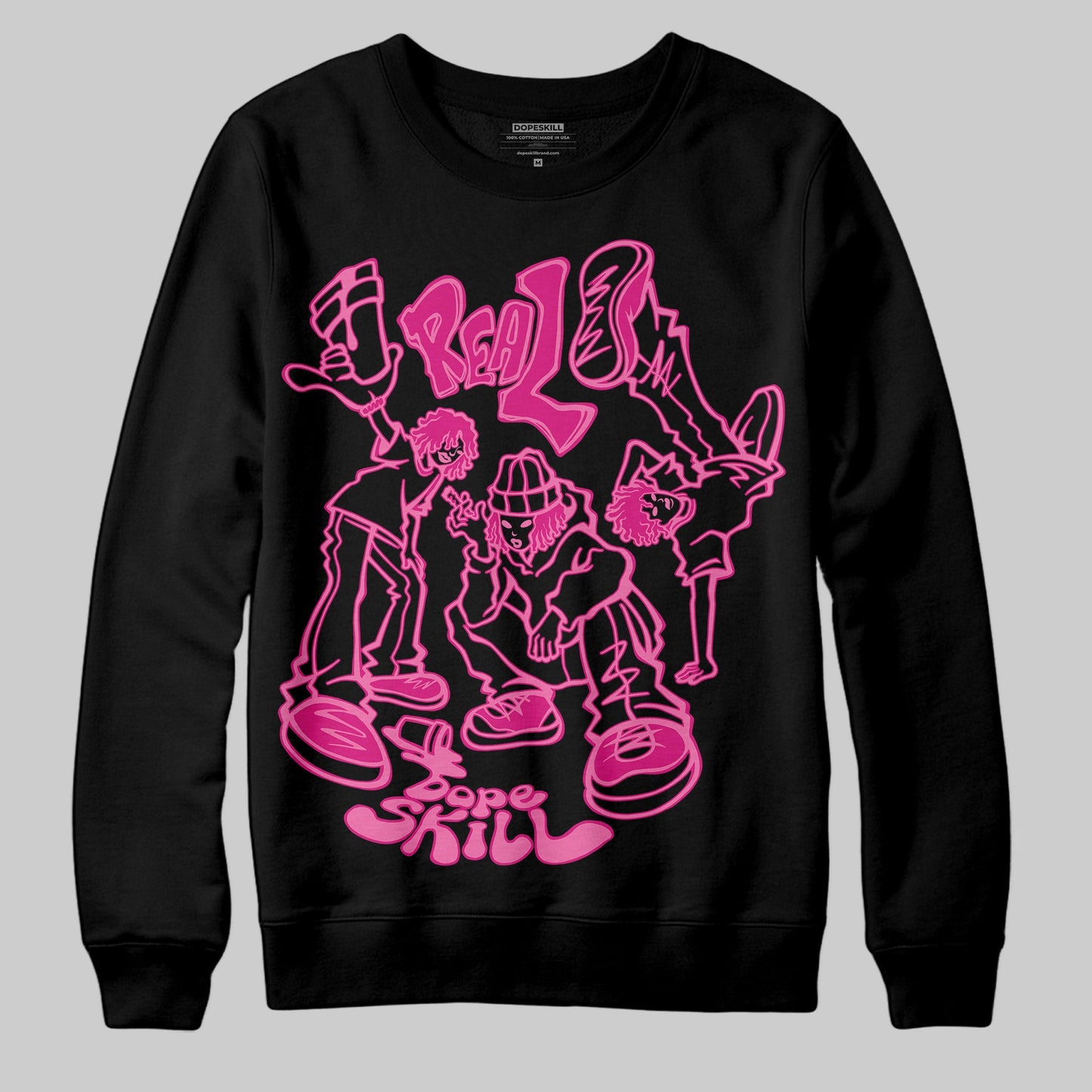 Rick RO Pink Leather Sneakers DopeSkill Sweatshirt Real Y2K Players Graphic
