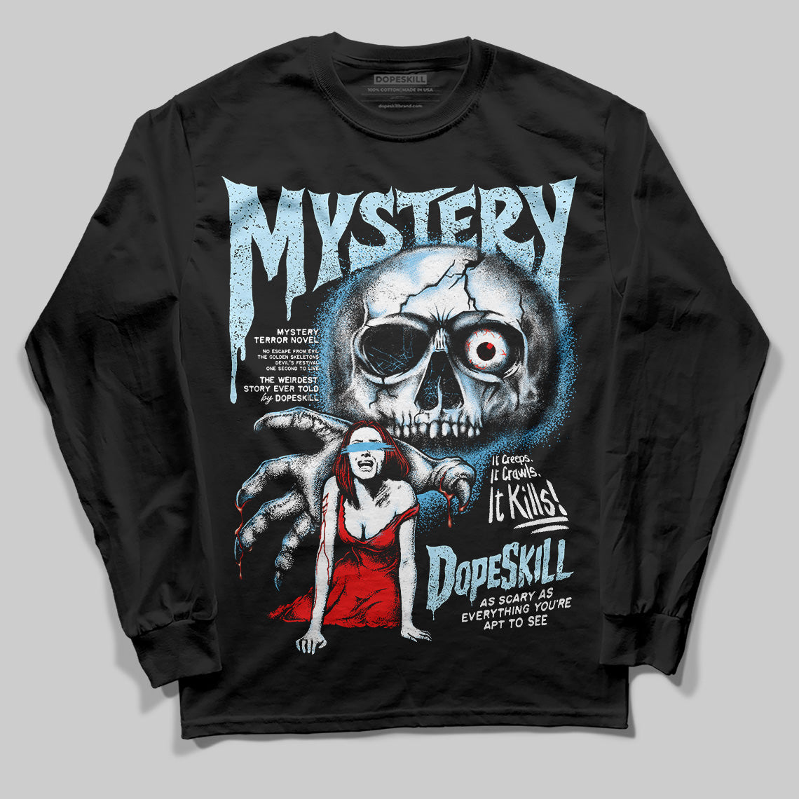 Legend Blue 11s DopeSkill Long Sleeve T-Shirt Mystery Ghostly Grasp Graphic