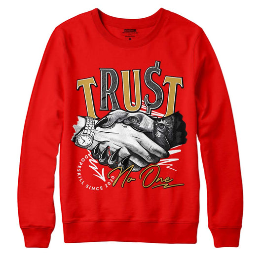 Red Collection DopeSkill Red Sweatshirt Trust No One Graphic