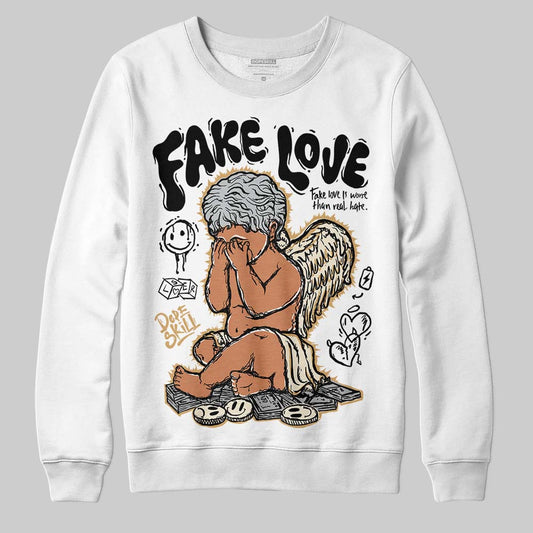 Reverse Metallic 5s DopeSkill Sweatshirt False Love Graphic