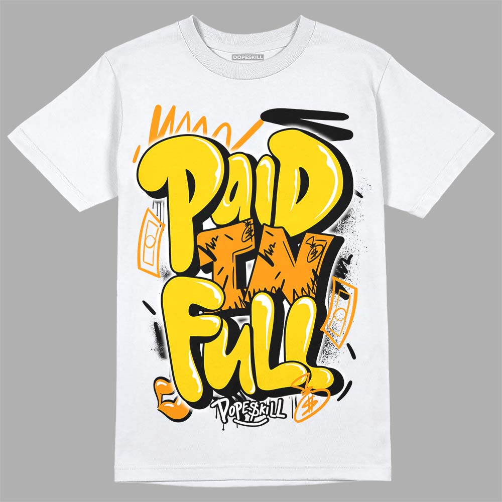 Yellow Ochre 6s DopeSkill T-Shirt New Paid In Full Graphic