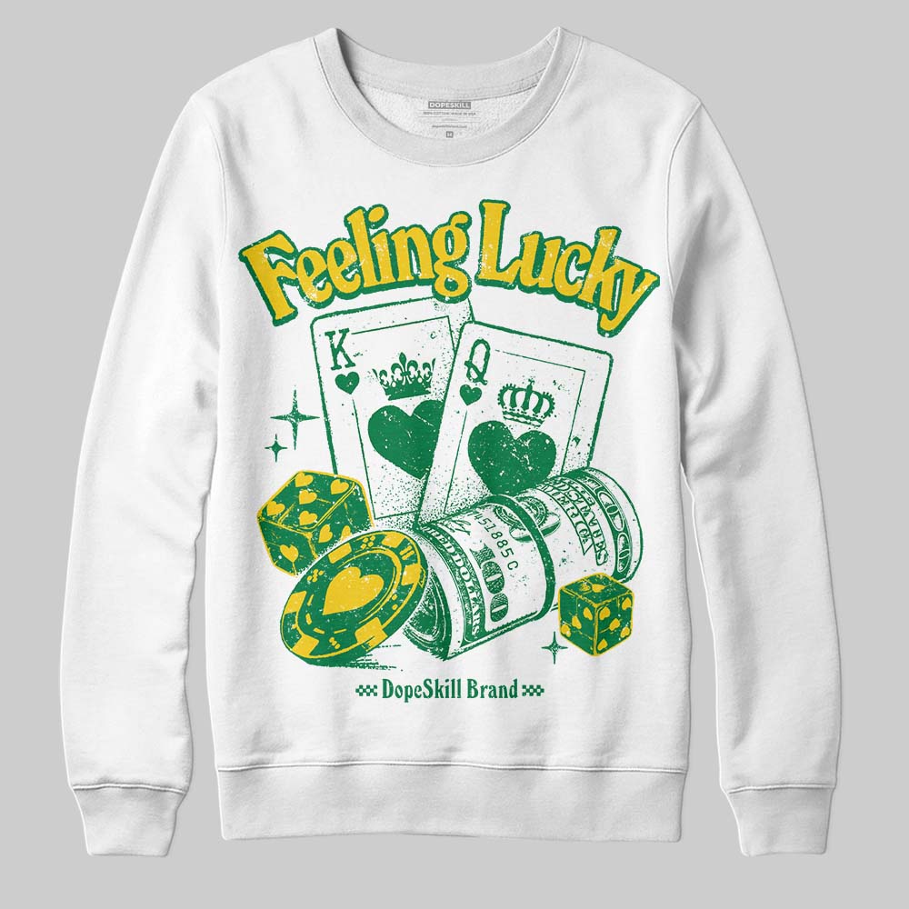 Green Collection DopeSkill Sweatshirt Feeling Lucky Graphic