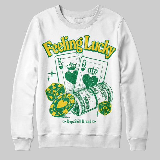 Green Collection DopeSkill Sweatshirt Feeling Lucky Graphic