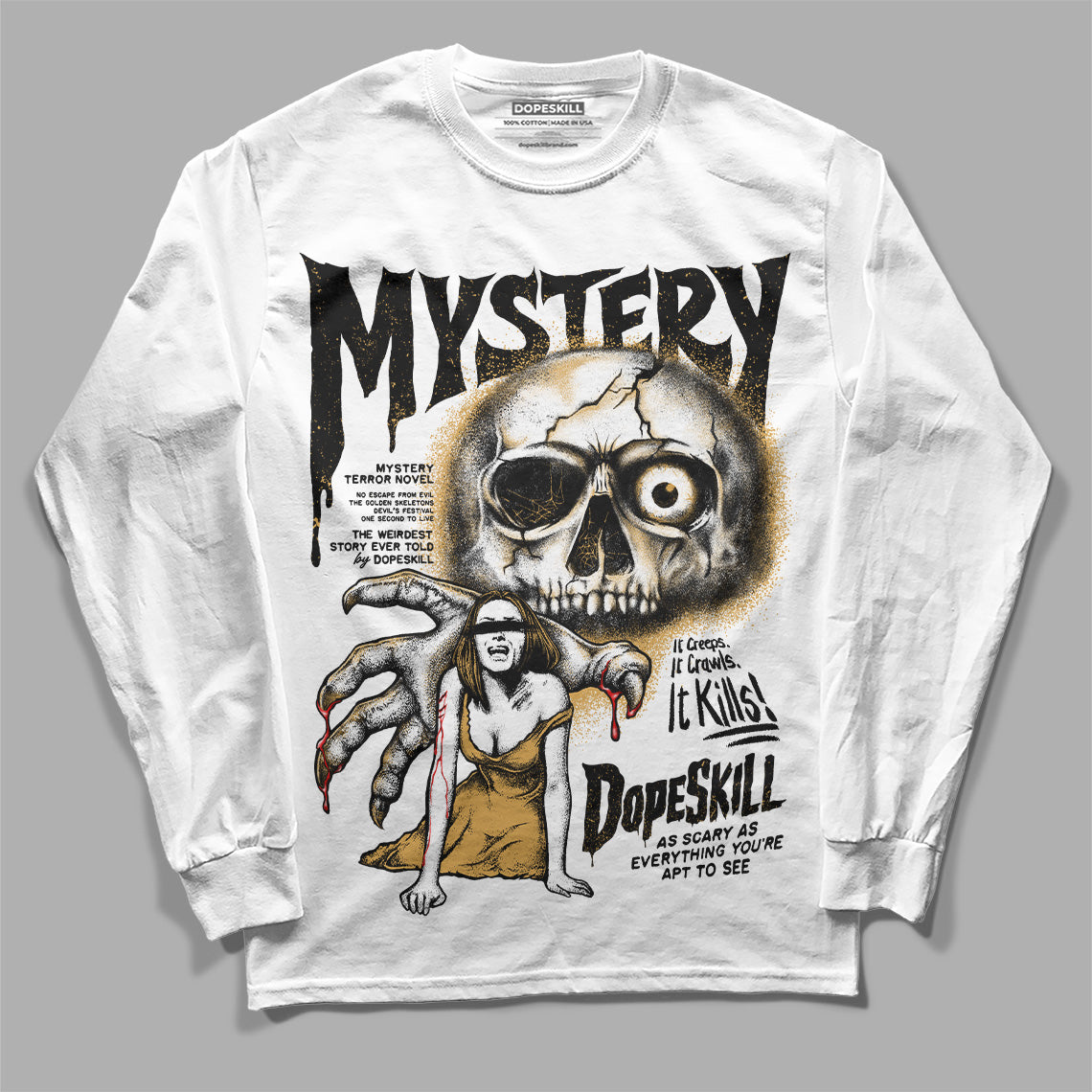 Gratitude 11s DopeSkill Long Sleeve T-Shirt Mystery Ghostly Grasp Graphic