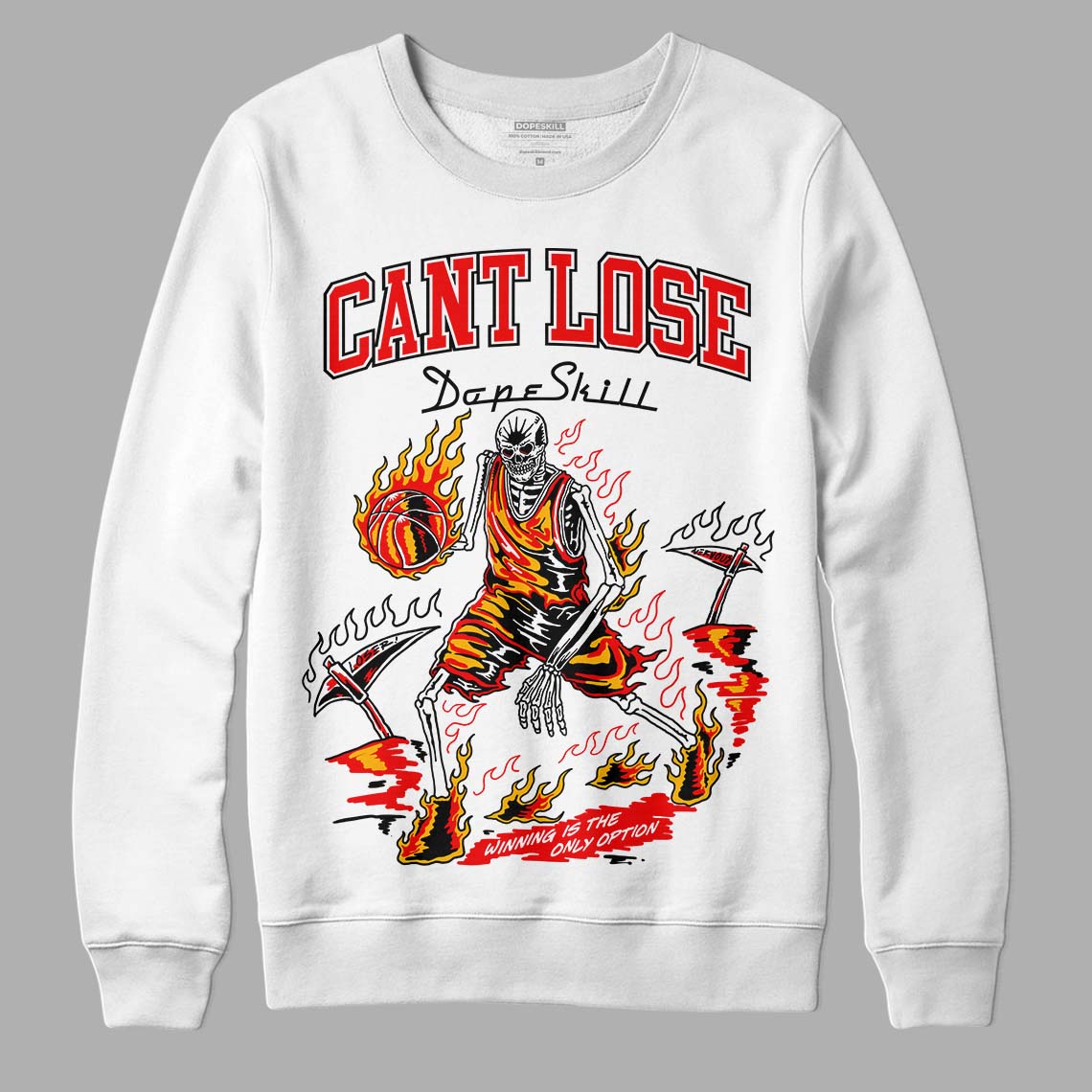 Red Collection DopeSkill Sweatshirt Cant Lose Graphic