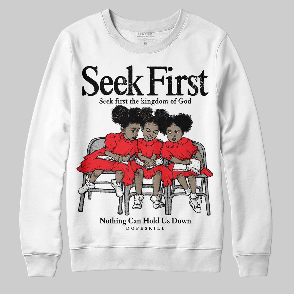 Red Collection DopeSkill Sweatshirt New Seek First Graphic