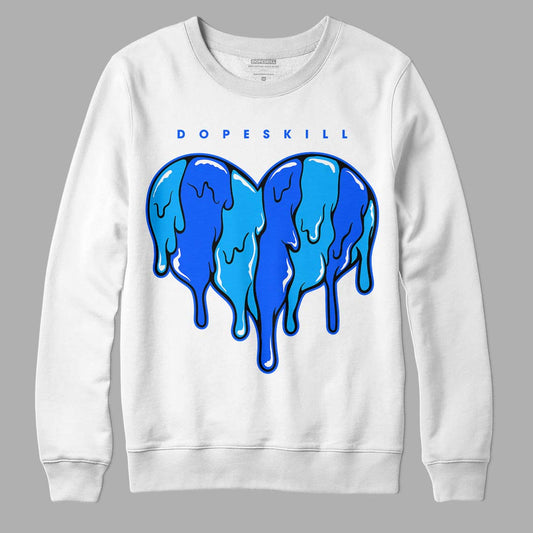 Royal Blue Collection DopeSkill Sweatshirt Slime Drip Heart Graphic
