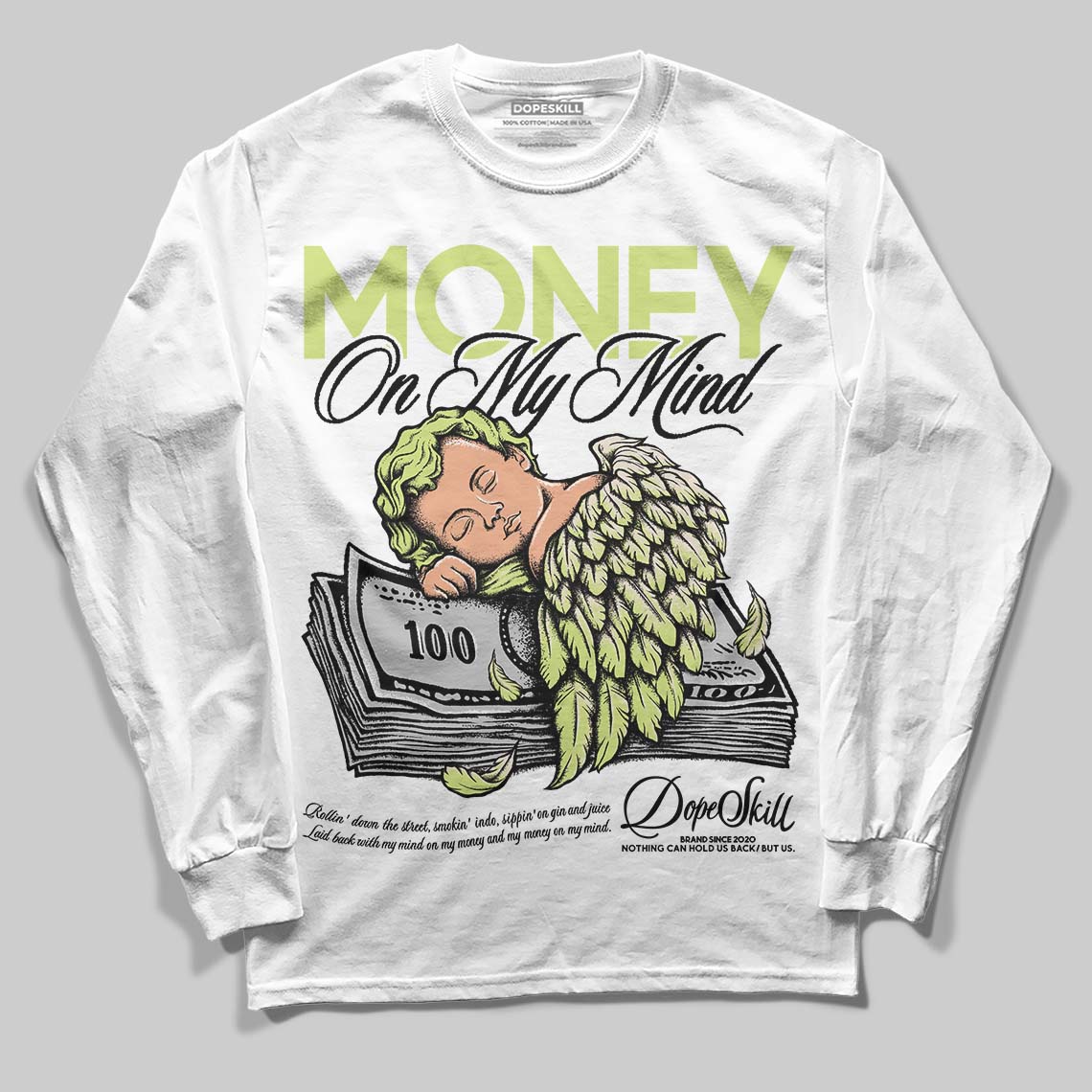 Luminous Green 5s DopeSkill Long Sleeve T-Shirt MOMM Graphic