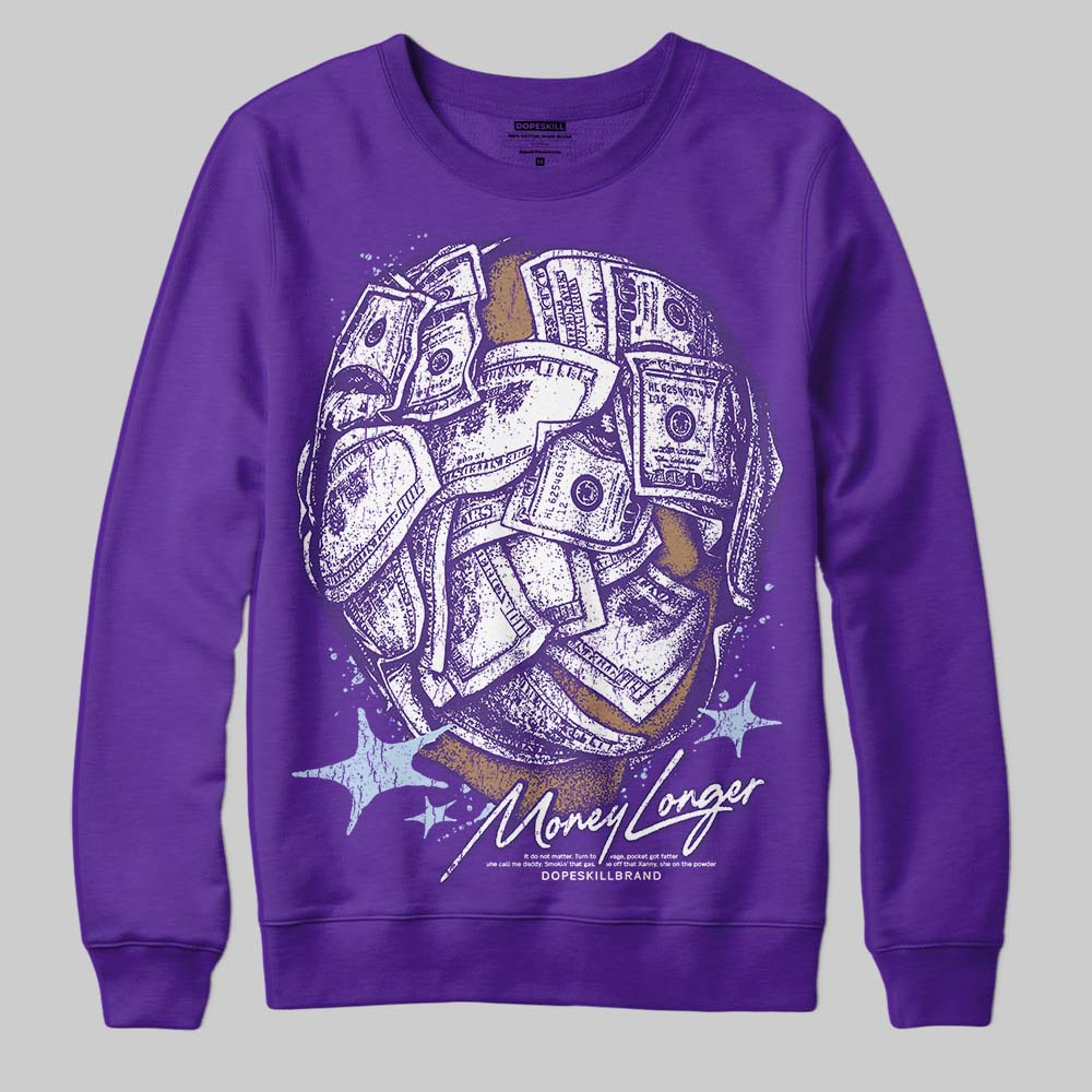 Grape 5s DopeSkill Sweatshirt Money Longer Graphic