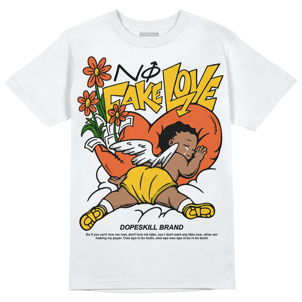 Yellow Collection DopeSkill T-Shirt No Fake Love Graphic