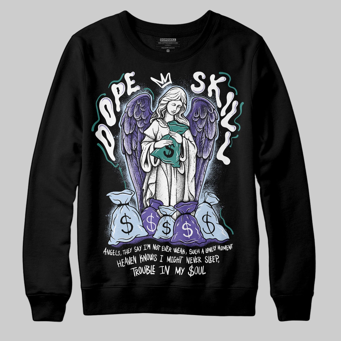 Grape 5s DopeSkill Sweatshirt Angels Graphic