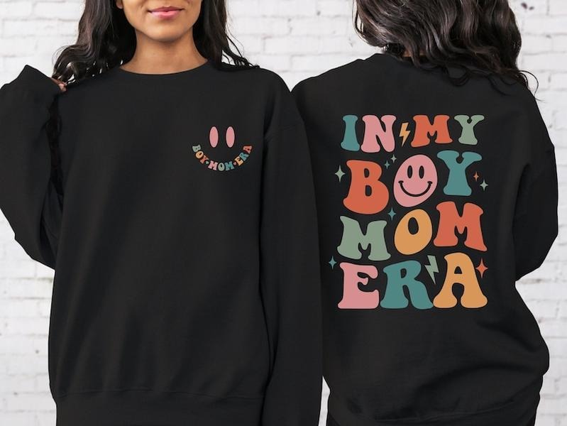 2 Side Boy Mom Era My Boy Mom Era Shirt Boy Mom Era Gender Reveal Shirts New Mom Boy Mom Club T-Shirts, Hoodie, Sweatshirt