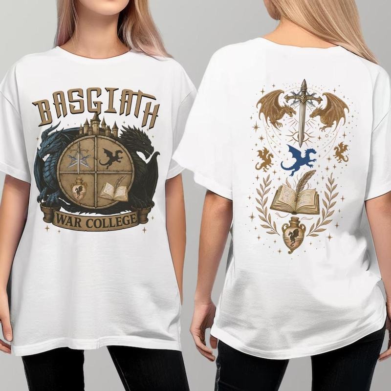 2 Side, Fourth Wing Basgiath War College Shirt Dragon Rider Fantasy Merch Violet Sorrengail Xaden Riorson Bookish Gift...