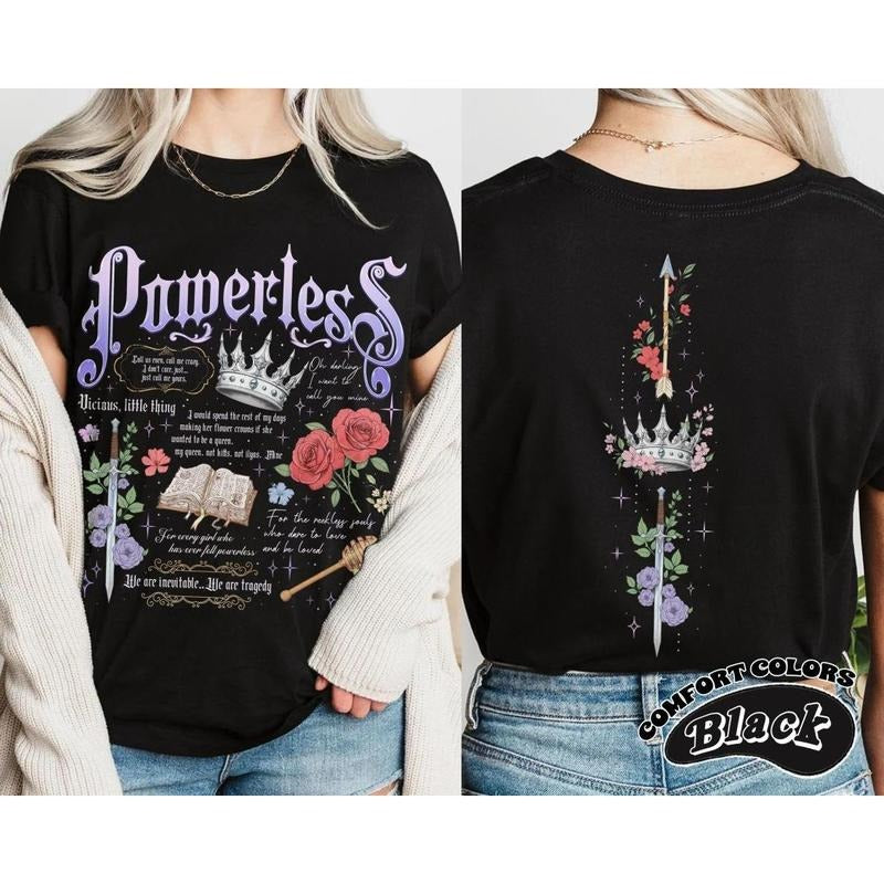 2 Side, Powerless Bookish Comfort Colors T-Shirt For Fan, Fearless Fan Shirt, Gift For Bookworms Shirt, Kai Azer I Love...