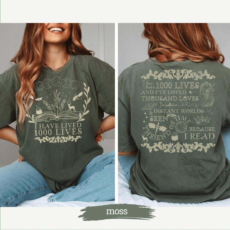 2 Sided, GOT shirt Author Quote Bookish t-shirt back design vintage tshirt reading shirt GOT merch dark academia BookTok...