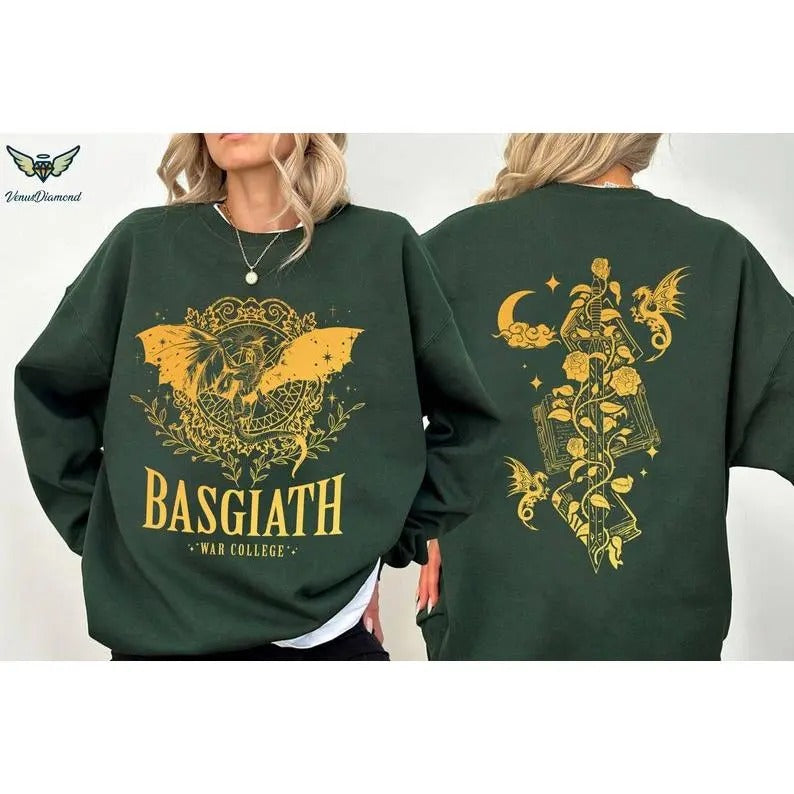 2 Slide Design, Basgiath Shirt | Basgiath War College T-Shirt | Dragon Book Shirt | Fantasy Reader | Bookish Shirt |...
