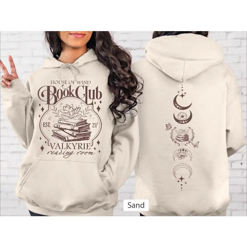 2 Slide House Wind Book Club Valkyrie Reading Room Fantasy Book Lover Book Lovers T-Shirts, Hoodie, Sweatshirt